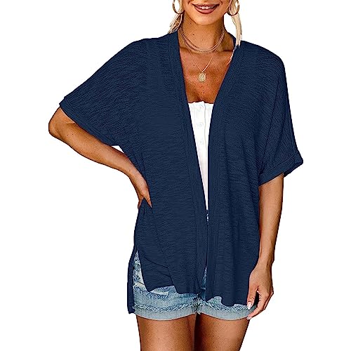 BELOWSYALER Damen-Badeanzug, Bikinis, lockere Passform, einfarbig, Bademode, Cardigan, Badeshirt, Pullover, Bikinis von BELOWSYALER