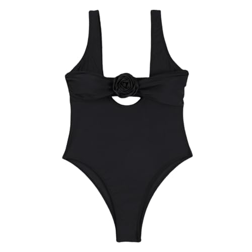 BELOWSYALER Zweiteiliger Damen-Badeanzug, geteilt, 3D-Blumen-Badeanzug, Mädchen, 1 Badeanzug für Urlaub, Strandkleidung von BELOWSYALER