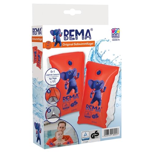 BEMA® Original Schwimmflügel, orange, Größe 0, bis 11 kg / 0-1 Jahre von BEMA