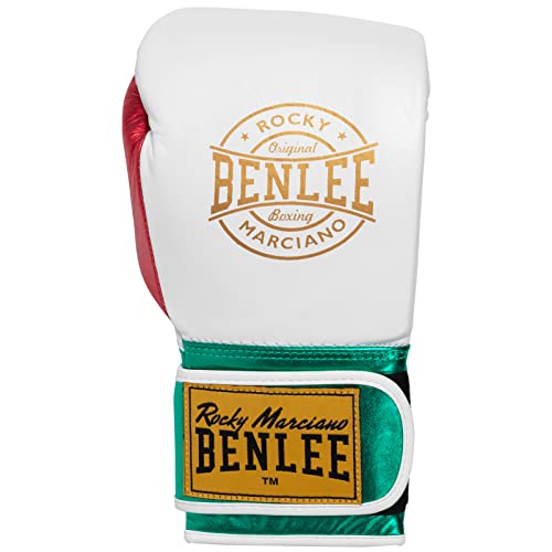 BENLEE Boxhandschuhe aus Leder METALSHIRE White/Green/Red 10 oz von BENLEE Rocky Marciano