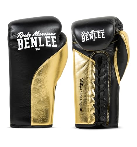 BENLEE Boxhandschuhe aus Leder VOLTAGE 10 oz L, Black/Gold BENLEE Boxhandschuhe aus Leder VOLTAGE 10 oz L, Black/Gold von BENLEE