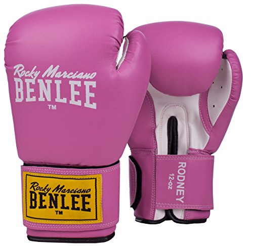 BENLEE Boxhandschuhe aus Artificial Leather Rodney Pink/White 12 oz von BENLEE Rocky Marciano