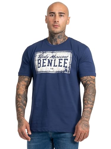 BENLEE Herren T-Shirt Normale Passform BOXLABEL Navy XL von BENLEE Rocky Marciano