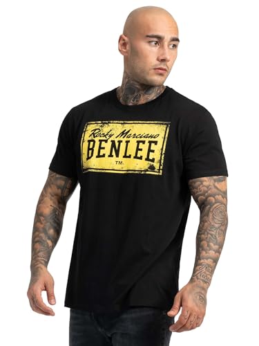 BENLEE Herren T-Shirt Normale Passform BOXLABEL Black S von BENLEE Rocky Marciano