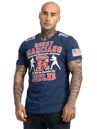 BENLEE Herren T-Shirt schmale Passform Gymnasium Navy M von BENLEE Rocky Marciano