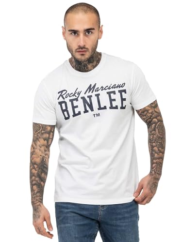 BENLEE Rocky Marciano Herren T-Shirt Trägerhemd Promo Shortsleeve Logo, Weiß, S von BENLEE Rocky Marciano