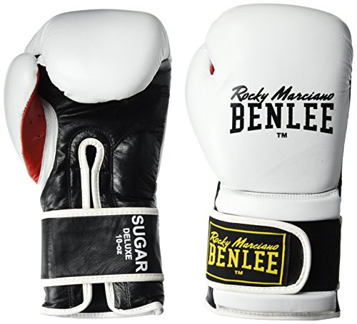 BENLEE Boxhandschuhe aus Leder Sugar Deluxe White 14 oz von BENLEE Rocky Marciano