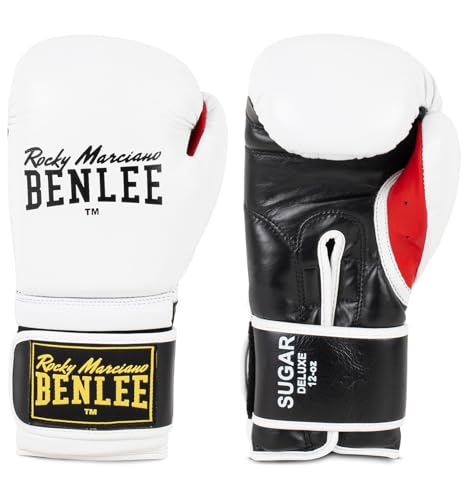 BENLEE Boxhandschuhe aus Leder Sugar Deluxe White 18 oz BENLEE Boxhandschuhe aus Leder Sugar Deluxe White 18 oz von BENLEE Rocky Marciano