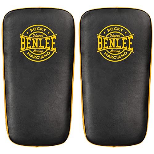 BENLEE Unterarmpratzen aus Leder (1 Paar) SUPER Thai Two Black/Yellow one Size von BENLEE Rocky Marciano