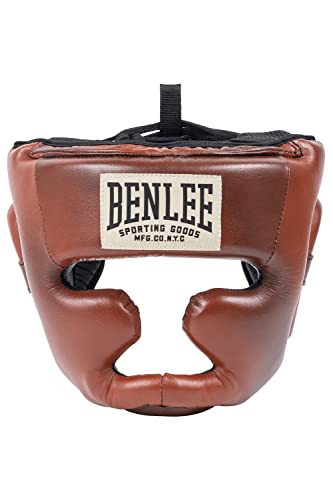 BENLEE Kopfschutz aus Leder Premium HEADGUARD Brown/Black/Beige S/M von BENLEE Rocky Marciano