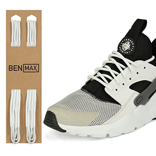 BENMAX SPORTS 2 Paar Schnürsenkel Runde – Schuhbänder 4 mm Runde Reißfeste Schnursenkel für Stiefel, Sportschuhe, Arbeitsschuhe (Weiss, 105 cm) von BENMAX SPORTS