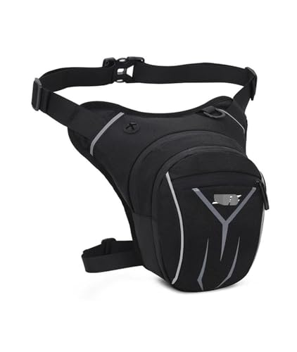 Oberschenkeltasche Für YA&MAHA YZ125 YZ250F YZ250FX YZ450F YZ450FX Motorrad wasserdichte Anti-Fallen Taille Tasche Oberschenkel Tasche(Black) von BENing Night