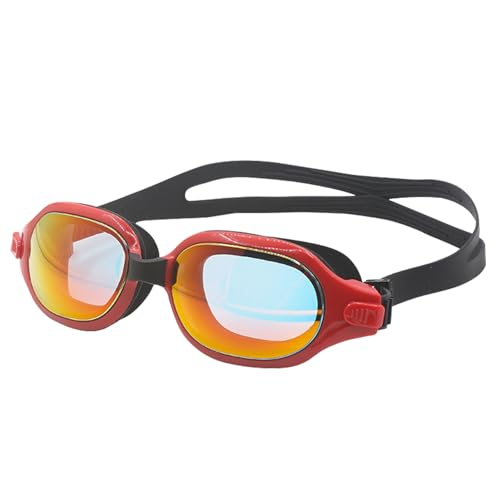 BERAC Beschlagfreie Schwimmbrille, modische, kristallklare Poolbrille mit großem Rahmen, UV-Schutz, verstellbares Silikonband, modische Schwimmbrille für Schwimmer von BERAC