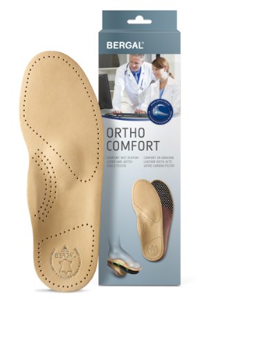 Bergal Ortho Comfort Einlegesohlen Fußbett mit echtem Leder Damen Gr. 41 von BERGAL