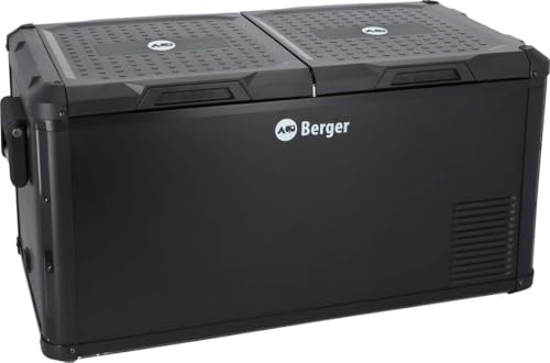 BERGER MCX 75 Kompressorkühlbox | Elektrische Kompressor Kühlbox 75l - 12V/24V/230V - Kühlung von 20°C bis -18°C| USB-Anschluss | Für Wohnmobil Auto LKW Boot Festival Camping von BERGER