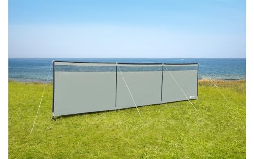 BERGER Windschutz Panorama in Grau 600 x 150 cm | Sichtschutz für Strand, Camping und Garten von BERGER