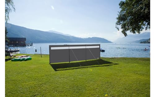 BERGER Windschutz Ventana mit Fenster 460 x 130 cm | Sichtschutz für Strand, Camping und Garten in Grau-Schwarz BERGER Windschutz Ventana mit Fenster 460 x 130 cm | Sichtschutz für Strand, Camping und Garten in Grau-Schwarz von BERGER