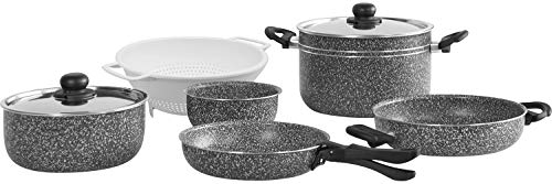 BERGER Topfset Light 10tlg. │ Kochtöpfe + Pfannen + Griff Camping Kochgeschirr für Küche, Wohnwagen aus Aluminium, stapelbar, Töpfe Set Topf Kochen Essen Topf Set Camping Topf Camping Topfset BERGER Topfset Light 10tlg. │ Kochtöpfe + Pfannen + Griff Camping Kochgeschirr für Küche, Wohnwagen aus Aluminium, stapelbar, Töpfe Set Topf Kochen Essen Topf Set Camping Topf Camping Topfset von BERGER