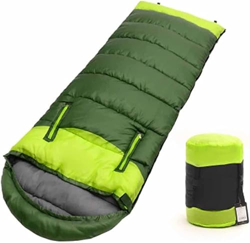 BERRIHORT Camping Sleeping Bag 3-Season Comfort Single Backpacking Sleeping Bags for Adults- Camping Gear Equipment Traveling and Outdoors Survival Equipment/Green/Right 1.65Kg von BERRIHORT