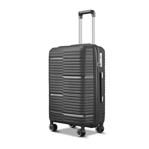 BERRIHORT Koffer mit Reißverschluss, Trolley-Gepäcktasche, Reisekoffer mit Universalrollen, Zahlenschloss, Reisetaschen von BERRIHORT