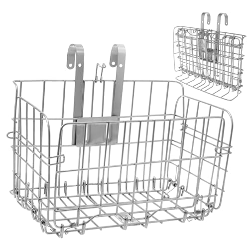 BESPORTBLE 1 Körbe Für Fahrräder Für Erwachsene Korb Für Hintere Roller Fahrradausrüstung Fahrradkorb Für Den Vorderen Lenker Kinderkorb Für Kinderfahrräder Metall Fahrradkorb von BESPORTBLE