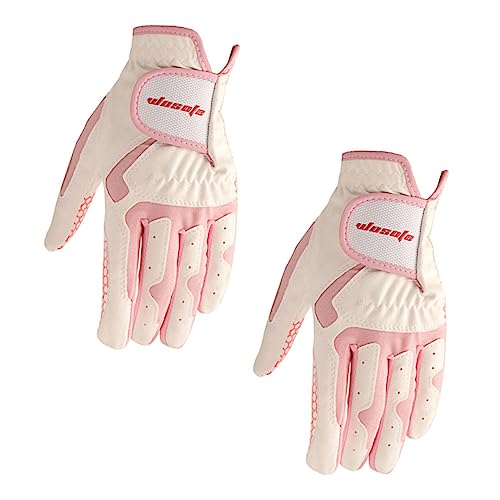 BESPORTBLE 1 Paar Golfhandschuh Golf handschuh Golf Glove Golfschläger Handschutz Griff beheizbare Handschuhe Damen Hände Vize Handschutz für Golf Golfhandschutzhülle superfeine Faser Rosa von BESPORTBLE