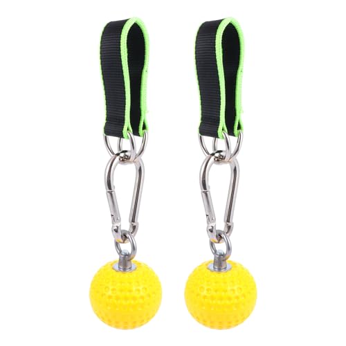 BESPORTBLE 1 Paar Gymnastikball Griff Stärke Greifer Ausbildung Dynamometer Ausrüstung pullup bar pull-up bars Fingertrainer werkzeug Krafttrainer Klettertrainingsgurt Rostfreier Stahl Yellow von BESPORTBLE