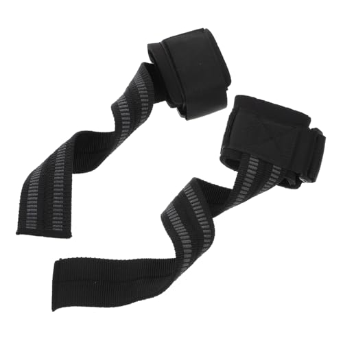 BESPORTBLE 1 Paar Handschale Inhaber Gewichte Männer Griff Gürtel gewichtshebegürtle gewichtshebegurt handgelenkbandage Fitness Handgelenkstütze trainieren Hebebänder Sportarmband Nylon Black von BESPORTBLE