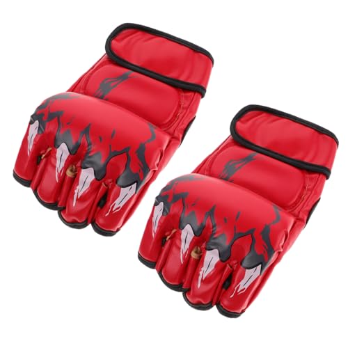 BESPORTBLE Kickboxen Zubehör 1 Paar MMA-Handschuhe Halbfinger-kickboxhandschuhe Boxsackhandschuh Erwachsenenhandschuhe Kampfhandschuhe Kickboxhandschuhe Fingerlos Trainings-Sparring-Handschuhe Pu Rot BESPORTBLE Kickboxen Zubehör 1 Paar MMA-Handschuhe Halbfinger-kickboxhandschuhe Boxsackhandschuh Erwachsenenhandschuhe Kampfhandschuhe Kickboxhandschuhe Fingerlos Trainings-Sparring-Handschuhe Pu Rot von BESPORTBLE