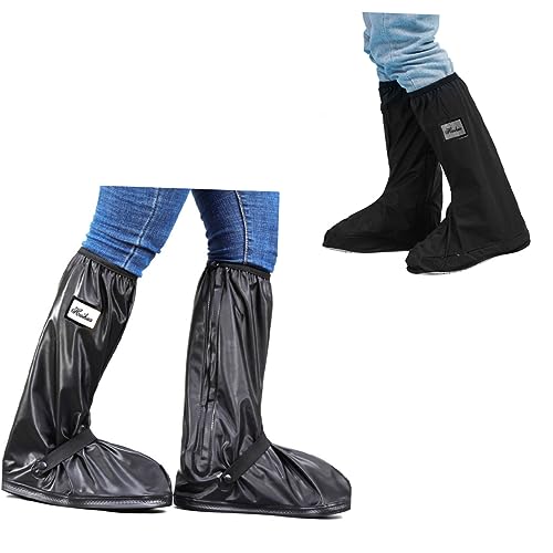 BESPORTBLE 1 Paar Schuhe Decken Regnerisch Abdeckung Spender Wasserdicht Fleck Abs Regen Stiefel Beleg Schuhschutz rutschfeste Schuhüberzüge Black von BESPORTBLE