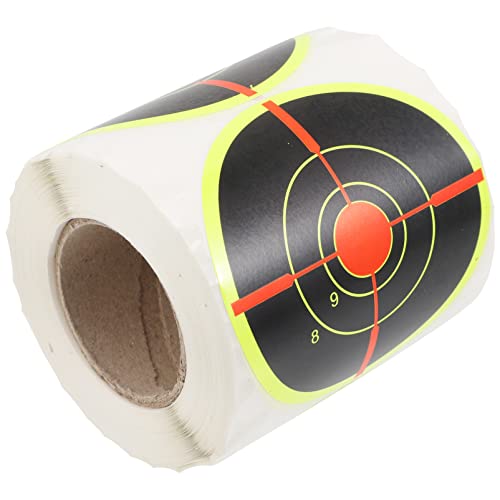 BESPORTBLE 1 Rolle Bullseye-Aufkleber Schießen Ziele Schießen Spritzziele Zum Schießen Zielscheibe Schießen Silhouetten-schießziel Zielpaster Tonziele Papier Etikettenaufkleber Fluoreszenz von BESPORTBLE