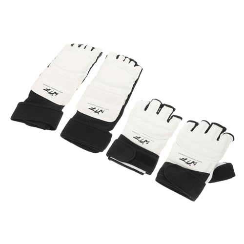 BESPORTBLE 1 Satz Boxschutzausrüstung Box-fußausrüstung Halbfinger-Boxhandschuhe Trainingshandschuhe Fußschutz Boxhandschuhe Damen Halbfingerhandschuhe Pu von BESPORTBLE