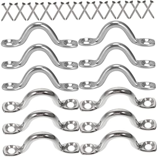 BESPORTBLE 1 Satz Kajak-befestigungs Ring Boot Zubehör Boat Accessories Kayak Zubehör Kayak Ausrüstung Seedeck Bootszubehör Kanu-takelage-Griffe Kajakpad-ösengurte Edelstahl 316 Silver 12st von BESPORTBLE