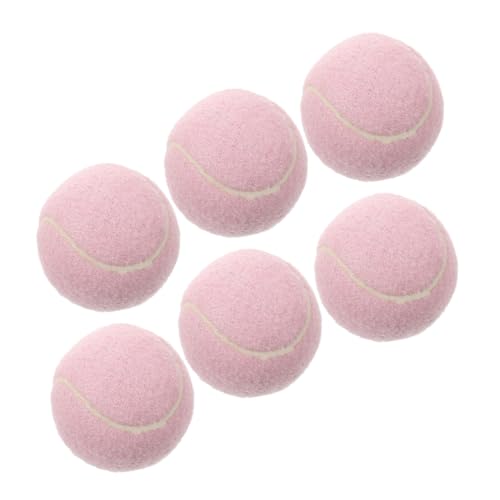 BESPORTBLE 1 Satz Pink Tennis Ball Tennisbälle Elastischer Tennis Elastischer Anfänger Training Tennis Training Bälle Tennis Training Tennis Für Spieler Übung Tennis Ball Bouncy Bälle 6 Stück von BESPORTBLE