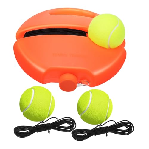 BESPORTBLE 1 Satz Rebound-Basis Tennis-Soloball Tennis-Rebounder Tennis-Trainingsbälle Tennis Rebound Trainer Tennis Base Tennis-Selbstübungshilfe Tennis-Indoor-Training Plastik Orange von BESPORTBLE