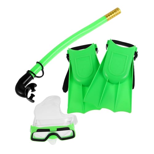 BESPORTBLE 1 Satz Taucheranzug Für Kinder Tragbare Schnorchelausrüstung Schwimmflossen Kinder Kinderschnorchel Schnorchel Ausrüstung Schwimmflossen Für Kinder Schnorchelbrille Green PVC von BESPORTBLE