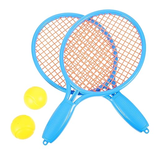 BESPORTBLE 1 Set Tennisschläger Aus Kunststoff Mit 2 Bunten Bällen Ideal Für Kleinkinder Und Vorschulkinder Perfekt Für Outdoor Sport Und Spielerisches Lernen Im Garten Oder Park von BESPORTBLE