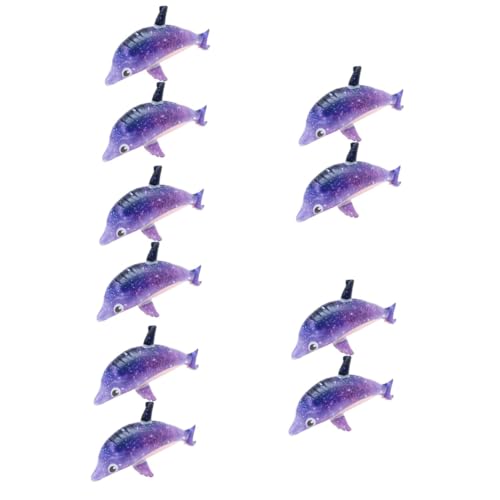 BESPORTBLE 10 STK Aufblasbares Delfinspielzeug Aufblasbare Meerestiere Aufblasbarer Hai Tierische Partygeschenke Hai-schwimmbecken Hai-Ballon Aufblasbares Wassertier Hai-Spielzeug PVC Violett von BESPORTBLE