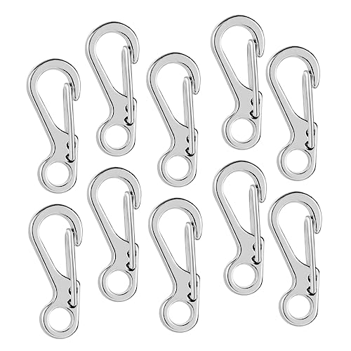 BESPORTBLE 10St Schnalle kleine Karabinerhaken Schlüsselanhänger Clips Schmuckhaken Schlüsselringe outdoor gear Schlüsselbund Schlüsselanhänger aus Metall langlebige Königsringe Zinklegierung von BESPORTBLE