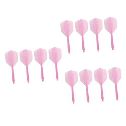 BESPORTBLE 12 STK Dartflüge transparenter Feinfadenabnäher transparente Pfeilschwanzflügel Outdoor-Sport-Dart-Heckflügel Dartsflüge Flyer Dart Flights Darts Dart-Zubehör Pfeilflügel Rosa von BESPORTBLE