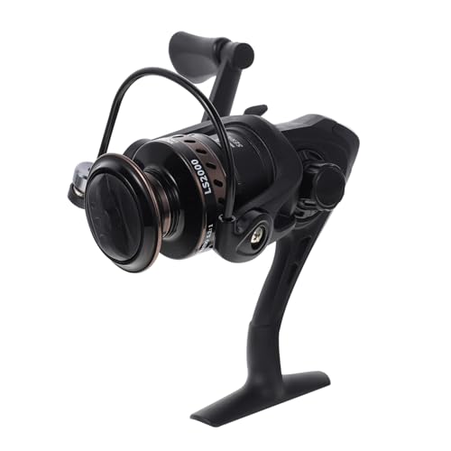 BESPORTBLE 1Stk Angelrolle Stangen Fisch Angelköder-Set Futterspender grob meeresangeln Fishing Reel Angler Sachen Werkzeug Angelrad aus Metall klappbares Kipphebelrad Zinklegierung Black von BESPORTBLE