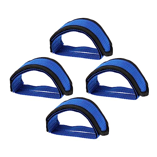 BESPORTBLE 2 Paar Fahrradpedalclips Blaue Pedale Schrauben gepolstert Pedalkäfigriemen Fahrradsitz Radfahren Klebeband doppelseitig Double Sided Tape Zehenclip-Pedale Fahrrad-Zehenriemen Blue von BESPORTBLE