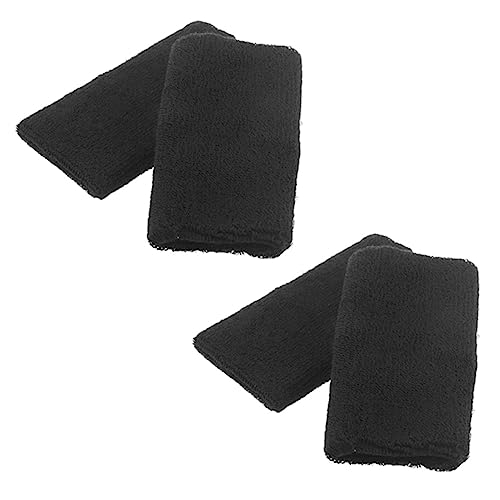 BESPORTBLE 2 Paar Sportarmbänder aus Polycotton-Handtuch Handballenauflage Riemen Griffe handgelenkschutz Handgelenkstütze für Kampfsport Bequeme Armbänder sportliche Handgelenkstütze Black von BESPORTBLE