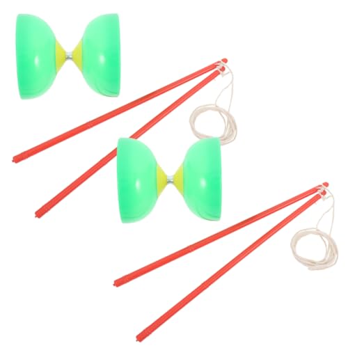 BESPORTBLE 2 Sätze Diabolo Mit DREI Lagern Doppelköpfiges Diabolo Lustiges Jonglierdiabolo Mit DREI Lagern Diabolo Für Kinder Jo Jo Bälle Chinesisches Diabolo Für Kleinkinder von BESPORTBLE