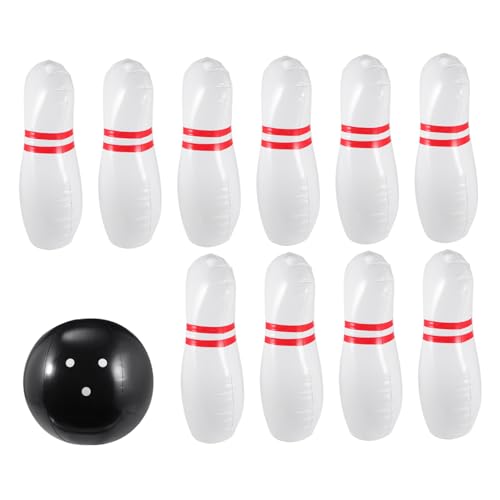 BESPORTBLE 2 Sätze aufblasbare Bowlingkugel Outdoor-Spielzeug für Kinder riesiges aufblasbares Bowling interaktives Spielzeug kinderzimmer zubehör Bowling-Set für Kinder Bälle Spiel PVC von BESPORTBLE