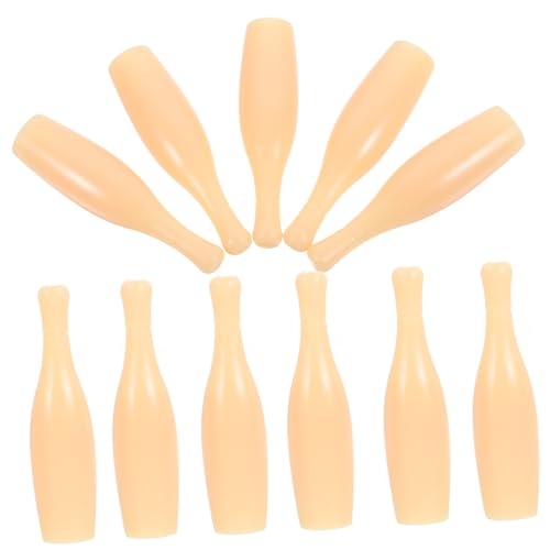 BESPORTBLE 20st Mini-Bowling Tischkegeln Spiel-Bowling-pin-Requisite Bowling-pins Kleiner Ersatz-Bowling-pin Bowling-pin-Masse Bowlingkegel Für Den Tisch Bowlingzubehör Plastik Yellow von BESPORTBLE