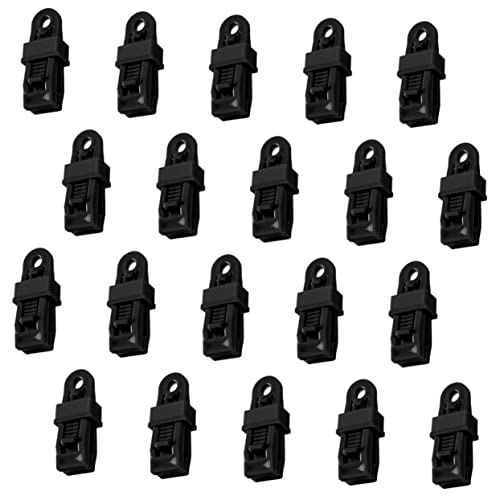 BESPORTBLE 20st Sicherungsclip Outdoor-Zelt-Clips Autozelte Für Autos Camping-Clips Campingzelte Markisenschlösser Zeltklemmen Wasserdichtes Campingzelt Autoplane Black Nylon-Kunststoff von BESPORTBLE