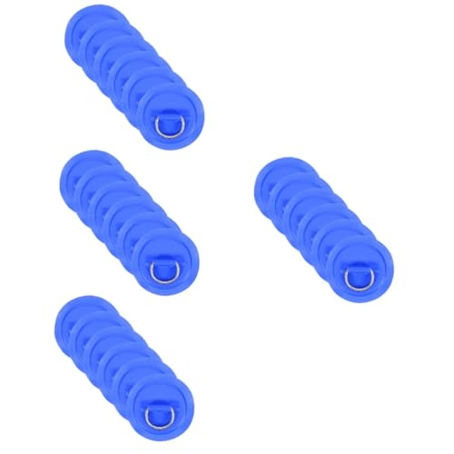 BESPORTBLE 24 STK D-förmige Schnalle aus Edelstahl Ringbeschläge für Boote Seilfixierer kajak ersatzteile gummiseil Kayak Accessories schlauchboot tragbare Seilschnalle Kanuseilringe PVC Blue von BESPORTBLE