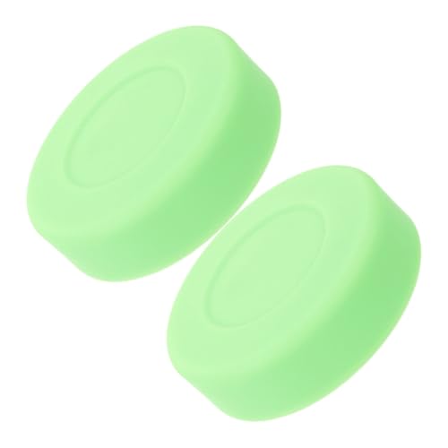 BESPORTBLE 2St Eishockey-Flachball Hockey Puck Ice Balls Eishockeyspielball Eishockey-Trainingszubehör Eishockey-Straßenball Eishockey-Übungspuck professioneller Hockey-Puck PVC Green von BESPORTBLE