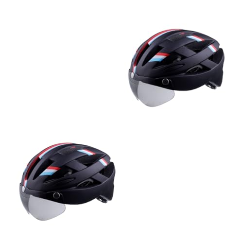 BESPORTBLE 2St Fahrrad schutzhelm Helme Mountainbike-roter Sitz Helmkopf Austausch des Fahrradhelmbandes kopfschutz Bike Accessories Fahrrad Mountainbike Sicherheitshelm Helm zum Reiten Black von BESPORTBLE